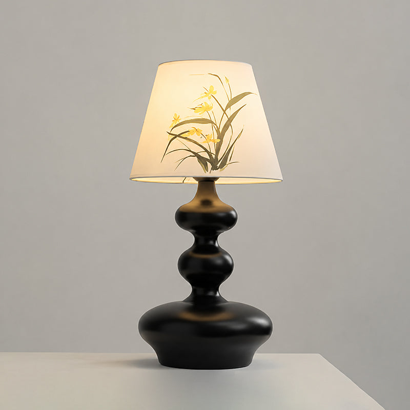 Artesia Hand-Painted Shade Wood Table Lamp
