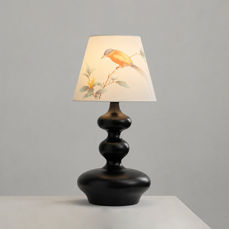 Artesia Hand-Painted Shade Wood Table Lamp