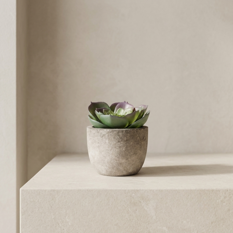 Artificial Succulent Plant PVC Potted Decorative Greenery