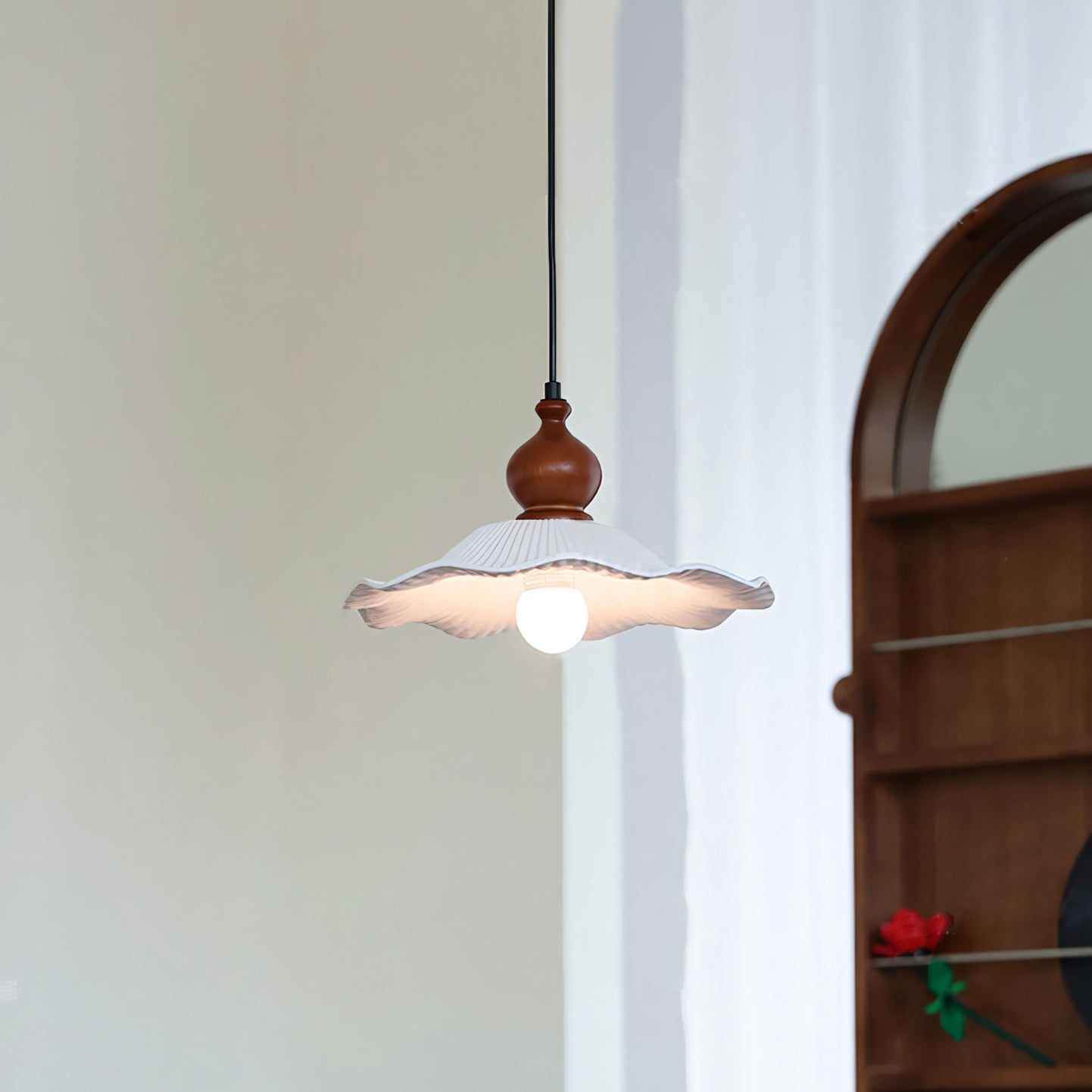 Artisel Flora Pleated Ceramic Pendant Light