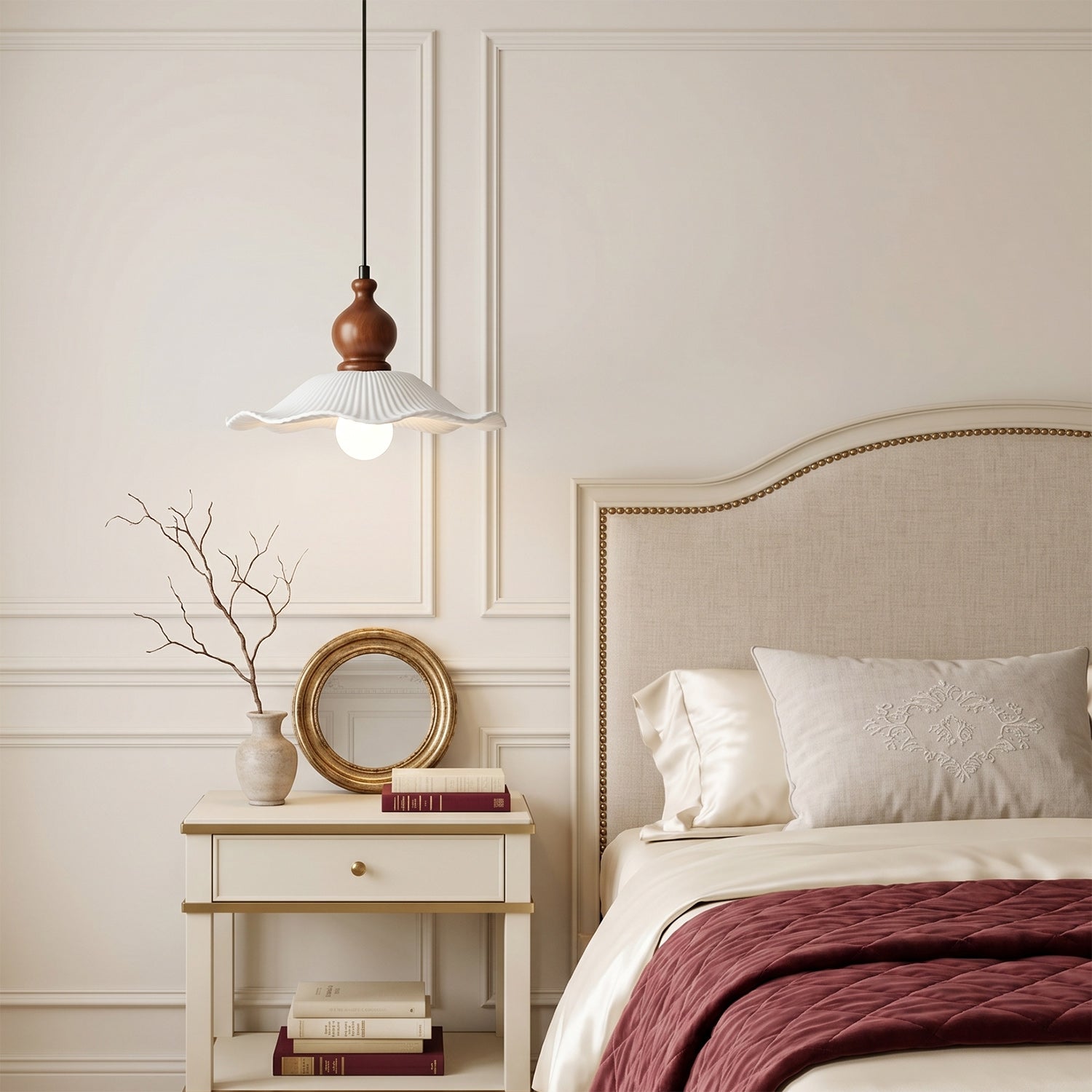 Artisel Flora Pleated Ceramic Pendant Light