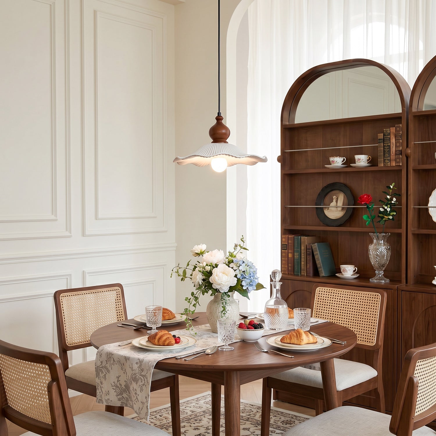 Artisel Flora Pleated Ceramic Pendant Light