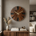 Bela Wooden Wall Clock | Silent Sweep Mechanism, Elegant Design
