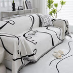 ArturaWeave: Sofa cover in abstract design made of soft chenille with double-sided use – for sofa & lounge