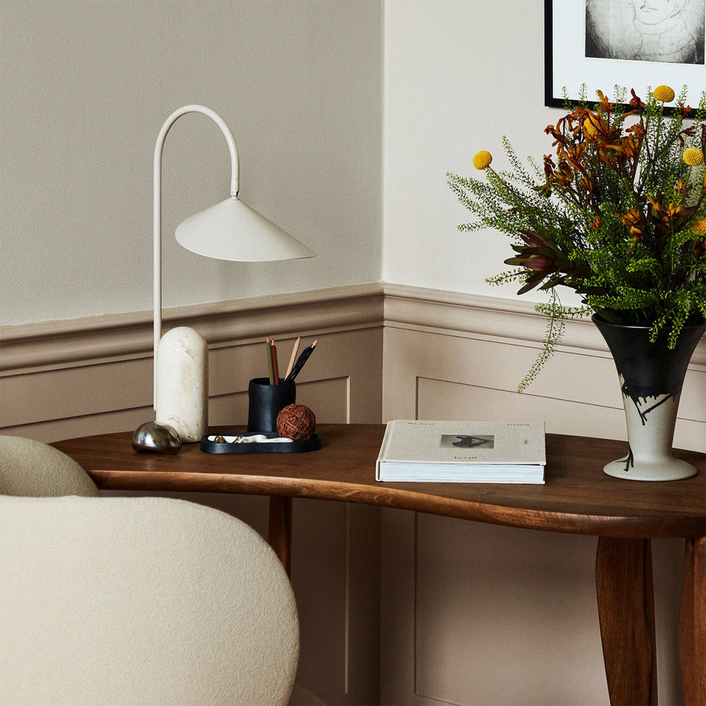 Crescent Marble Base Table Lamp