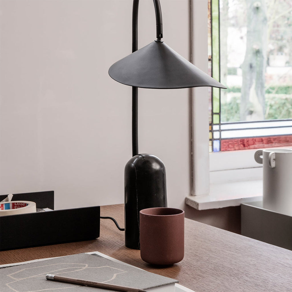 Crescent Marble Base Table Lamp
