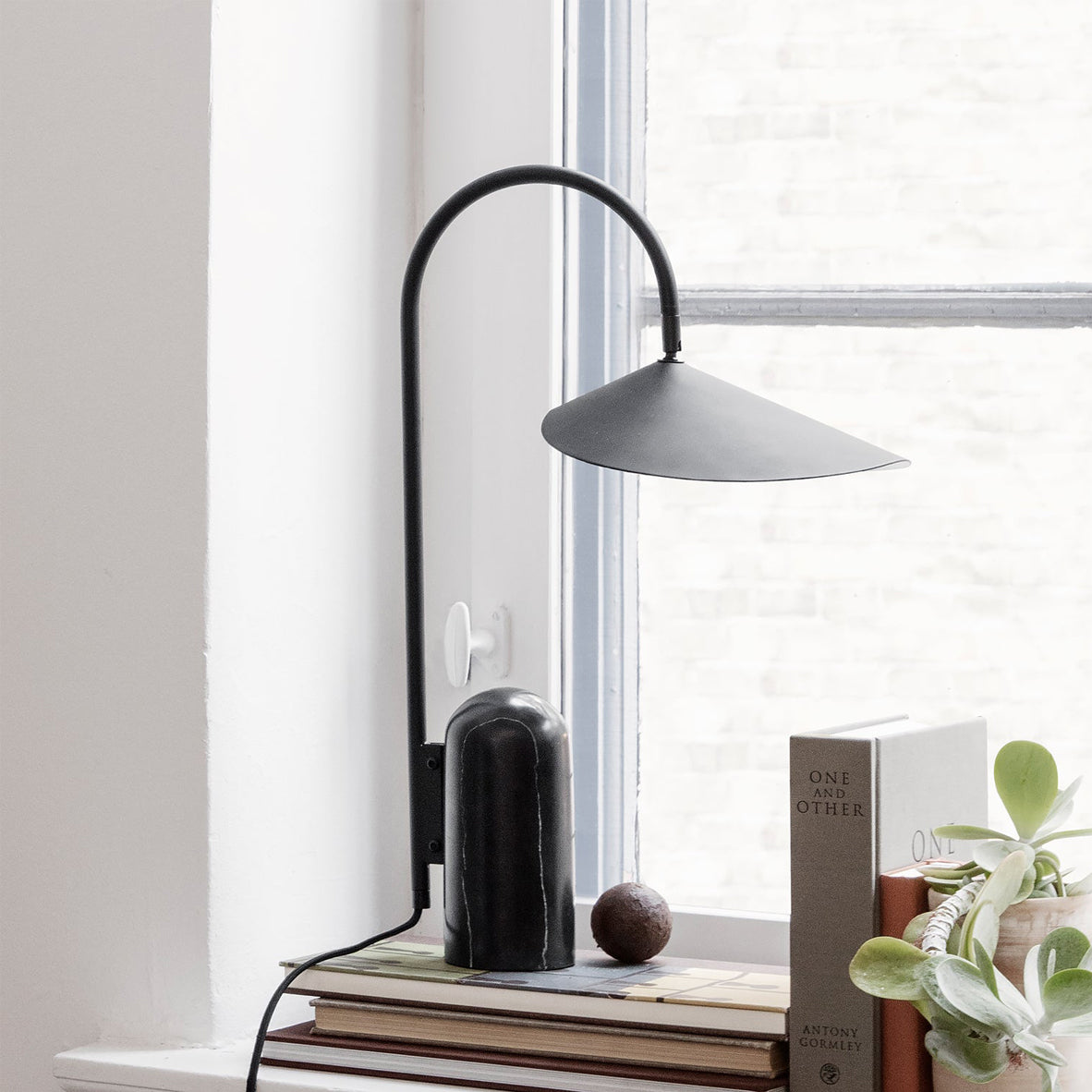 Crescent Marble Base Table Lamp