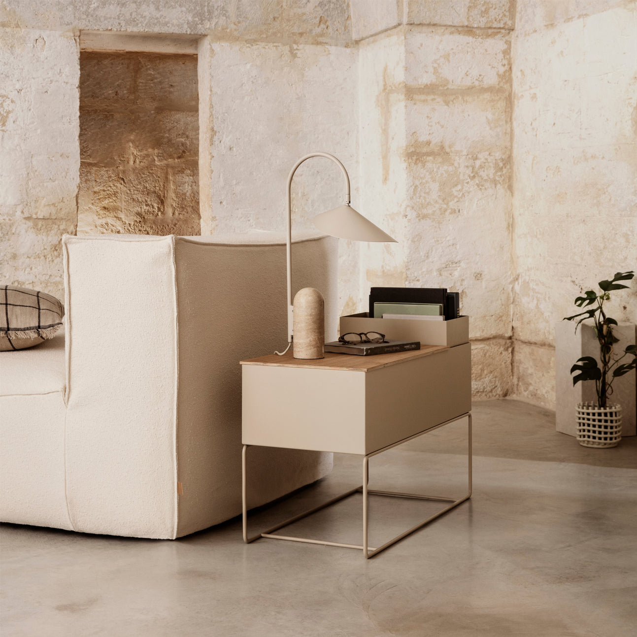 Crescent Marble Base Table Lamp