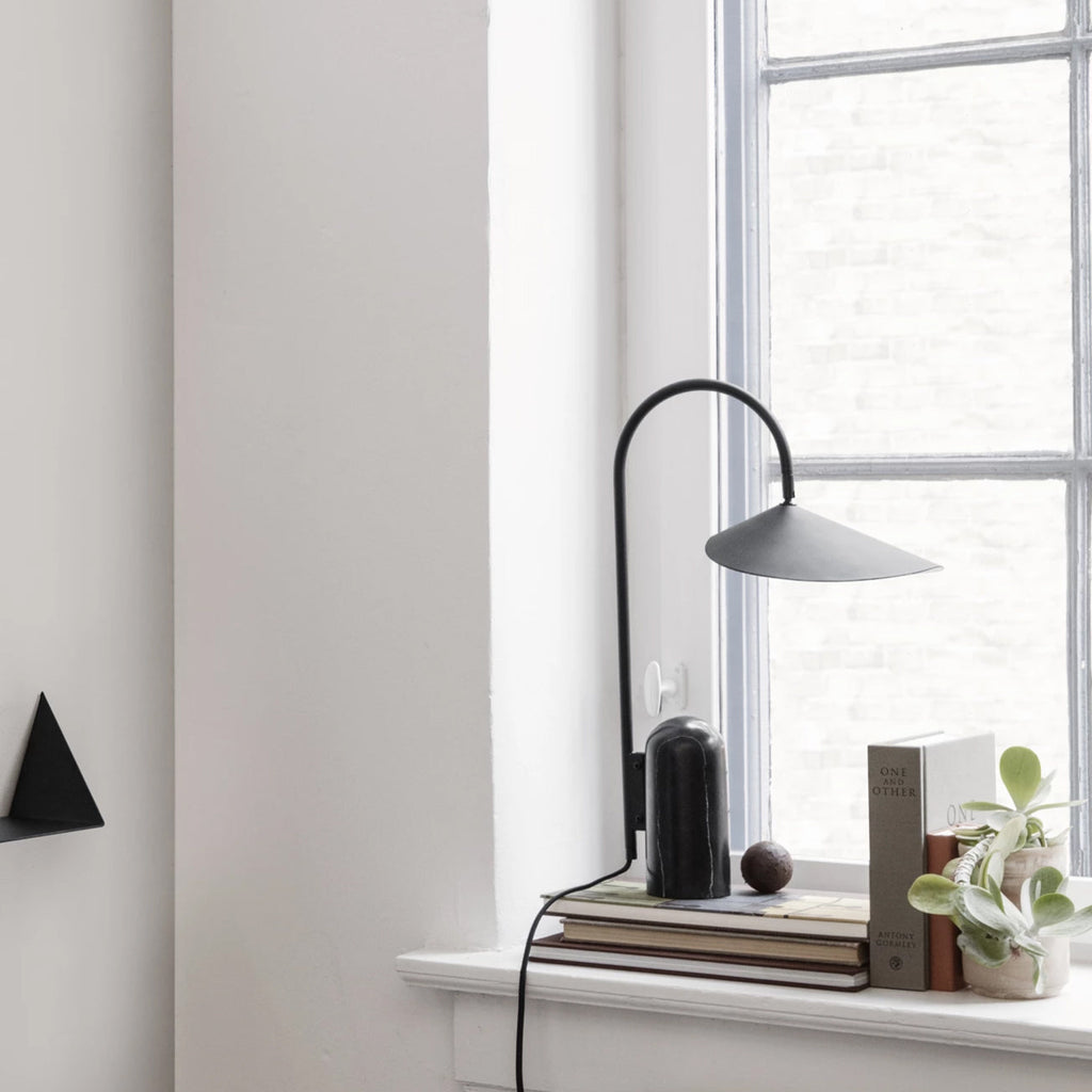 Crescent Marble Base Table Lamp