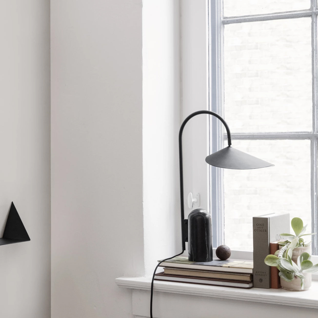 Crescent Marble Base Table Lamp