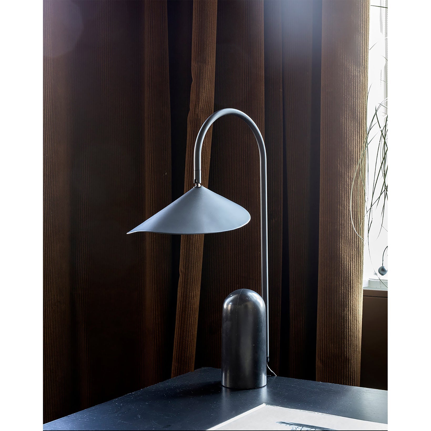 Crescent Marble Base Table Lamp