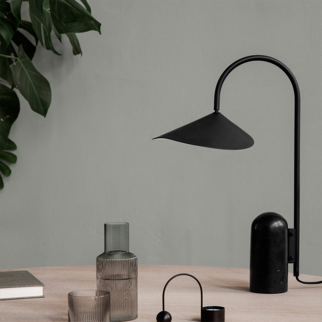 Crescent Marble Base Table Lamp