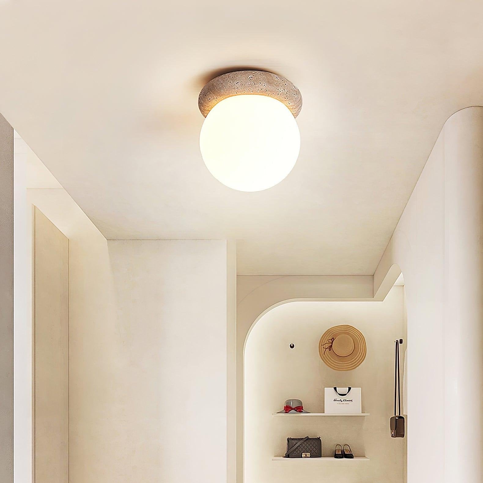 Serica - Travertine LED Ceiling Lamp