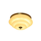 Astraea Concentric-Ring Glass Semi-Flush Light