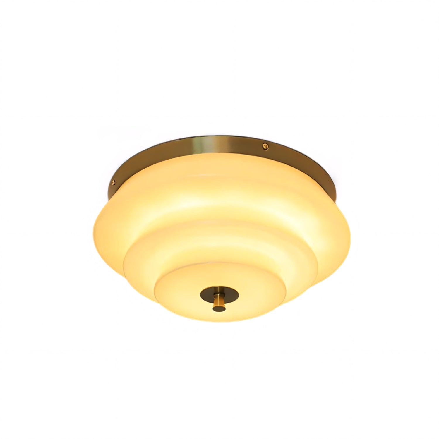 Astraea Concentric-Ring Glass Semi-Flush Light