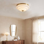 Astraea Concentric-Ring Glass Semi-Flush Light