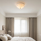 Astraea Concentric-Ring Glass Semi-Flush Light