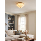 Astraea Concentric-Ring Glass Semi-Flush Light