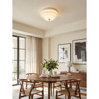 Astraea Concentric-Ring Glass Semi-Flush Light