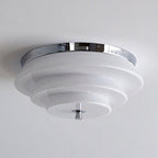Astraea Concentric-Ring Glass Semi-Flush Light