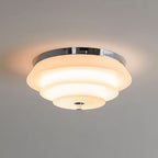 Astraea Concentric-Ring Glass Semi-Flush Light
