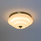 Astraea Concentric-Ring Glass Semi-Flush Light