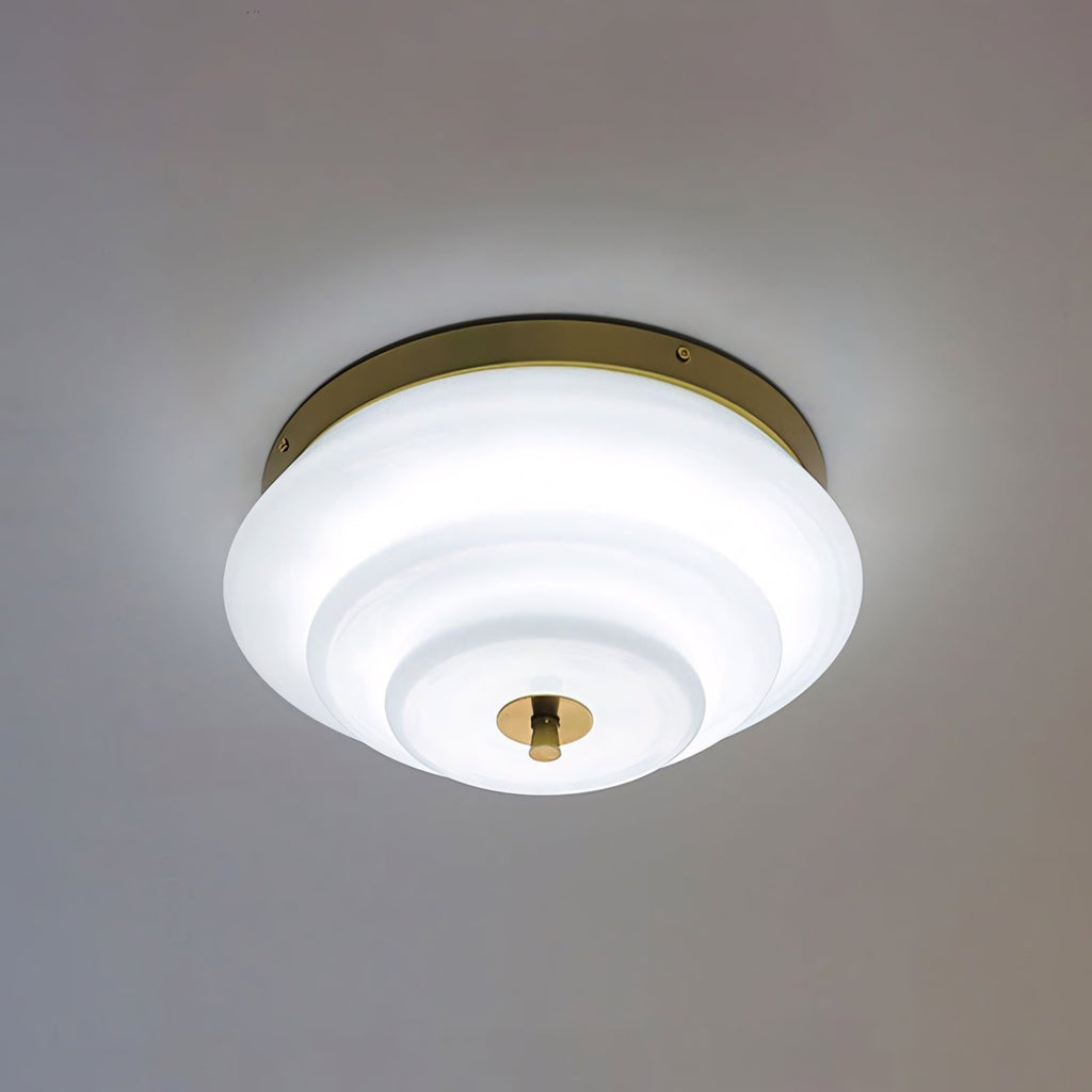 Astraea Concentric-Ring Glass Semi-Flush Light