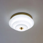 Astraea Concentric-Ring Glass Semi-Flush Light