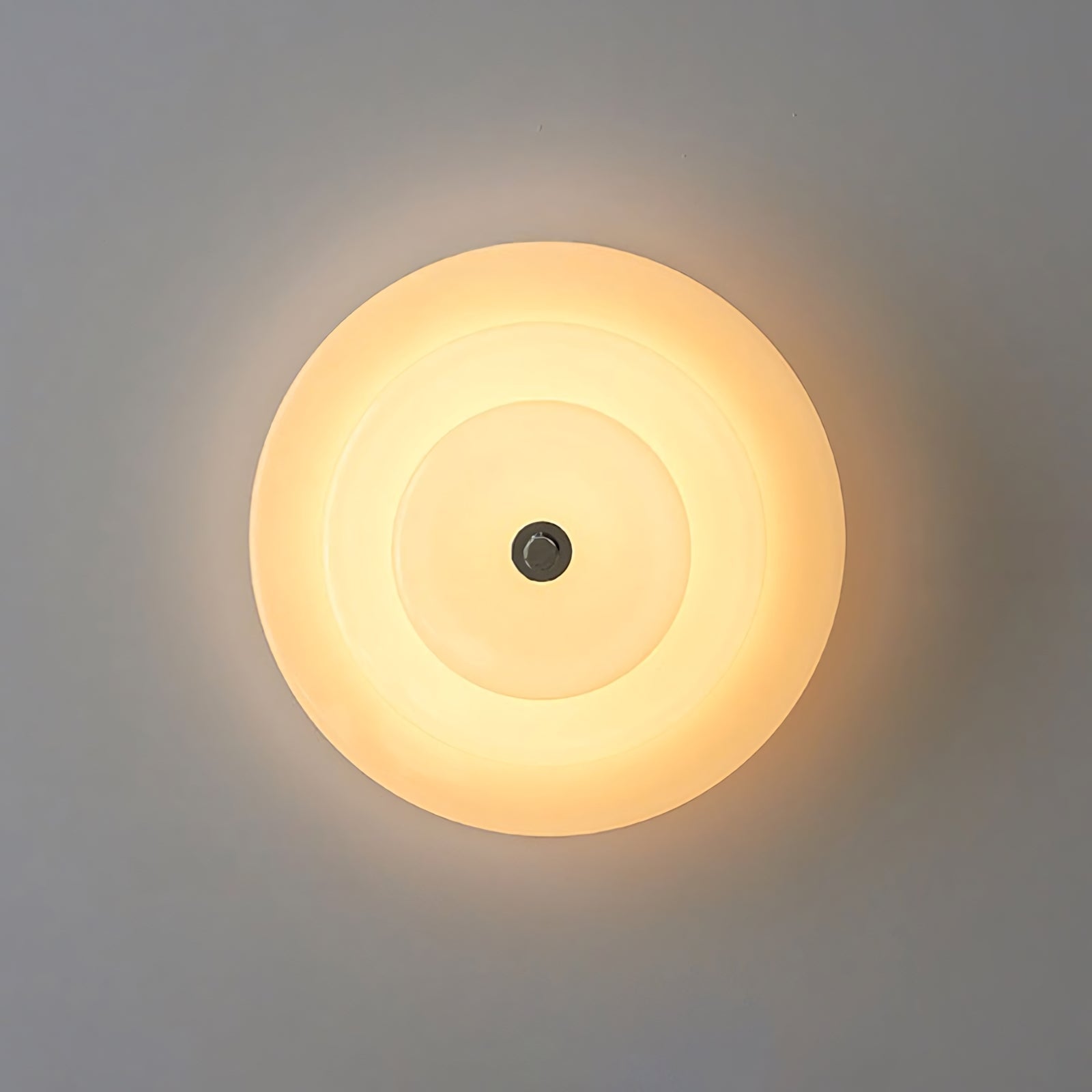 Astraea Concentric-Ring Glass Semi-Flush Light