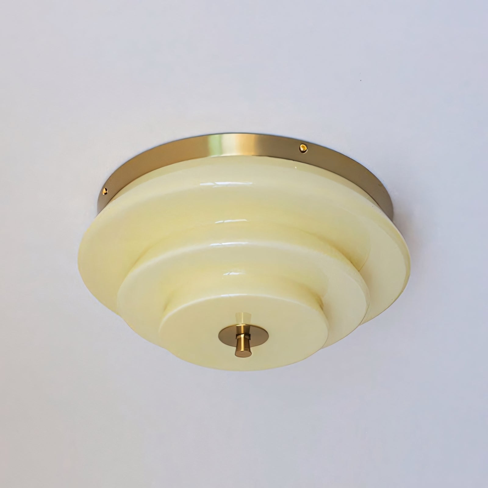 Astraea Concentric-Ring Glass Semi-Flush Light