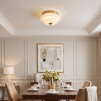 Astraea Concentric-Ring Glass Semi-Flush Light