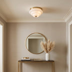 Astraea Concentric-Ring Glass Semi-Flush Light