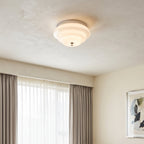 Astraea Concentric-Ring Glass Semi-Flush Light
