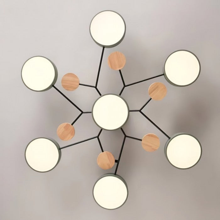 AstroLight: Modern LED Ceiling Light with Organic Design and Round Light Discs