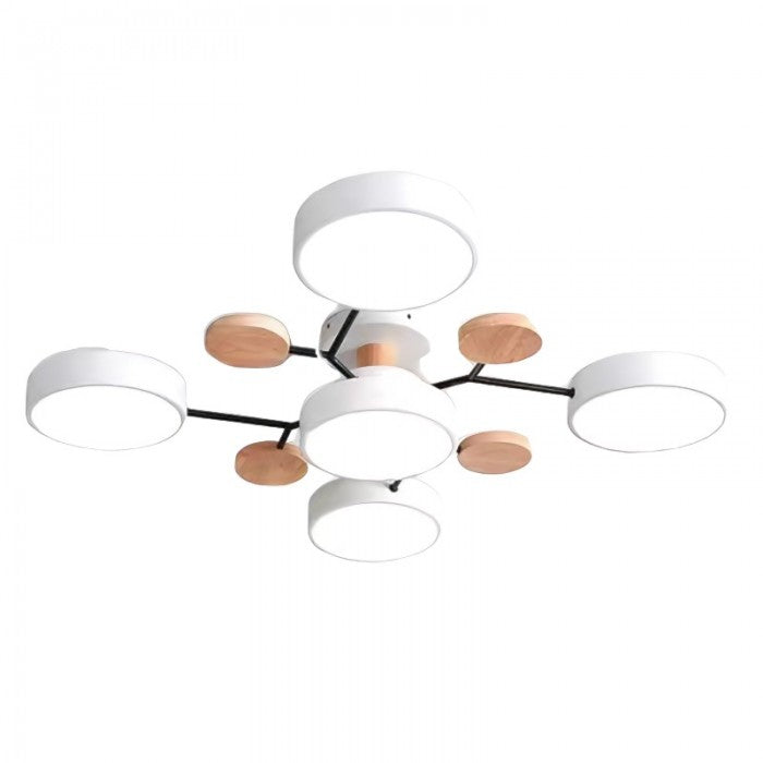 AstroLight: Modern LED Ceiling Light with Organic Design and Round Light Discs