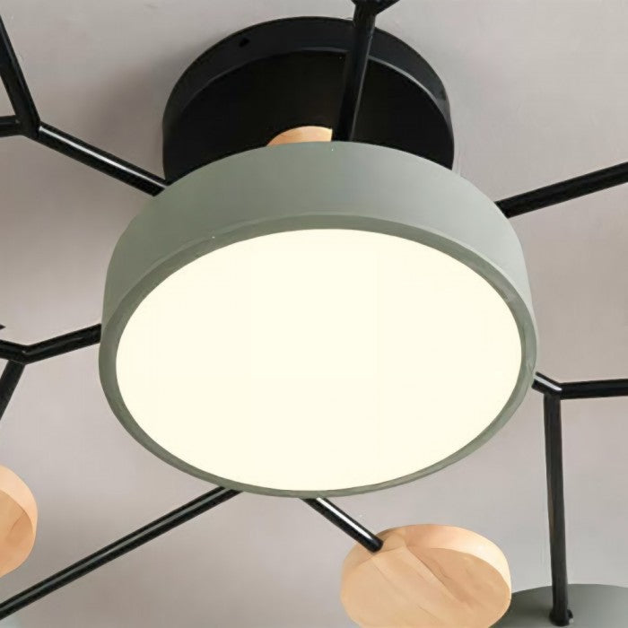 AstroLight: Modern LED Ceiling Light with Organic Design and Round Light Discs