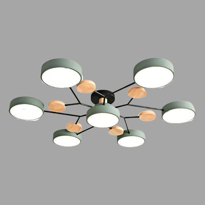 AstroLight: Modern LED Ceiling Light with Organic Design and Round Light Discs