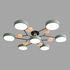 AstroLight: Modern LED Ceiling Light with Organic Design and Round Light Discs