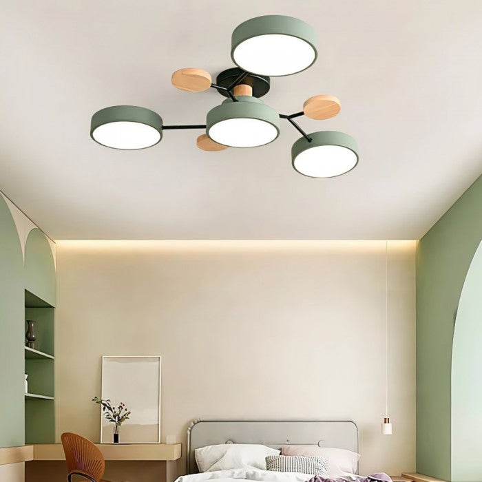 AstroLight: Modern LED Ceiling Light with Organic Design and Round Light Discs