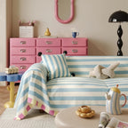 AtelierPastell: Sofa Cover in Pastel Look with Colored Stripes & Easy-Care Quality – for Sofa & Armchair