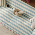AtelierPastell: Sofa Cover in Pastel Look with Colored Stripes & Easy-Care Quality – for Sofa & Armchair