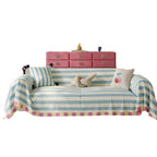 AtelierPastell: Sofa Cover in Pastel Look with Colored Stripes & Easy-Care Quality – for Sofa & Armchair