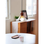Auden Rippled Amber Glass Pendant Light