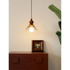 Auden Rippled Amber Glass Pendant Light