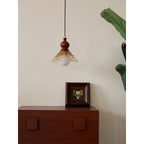 Auden Rippled Amber Glass Pendant Light