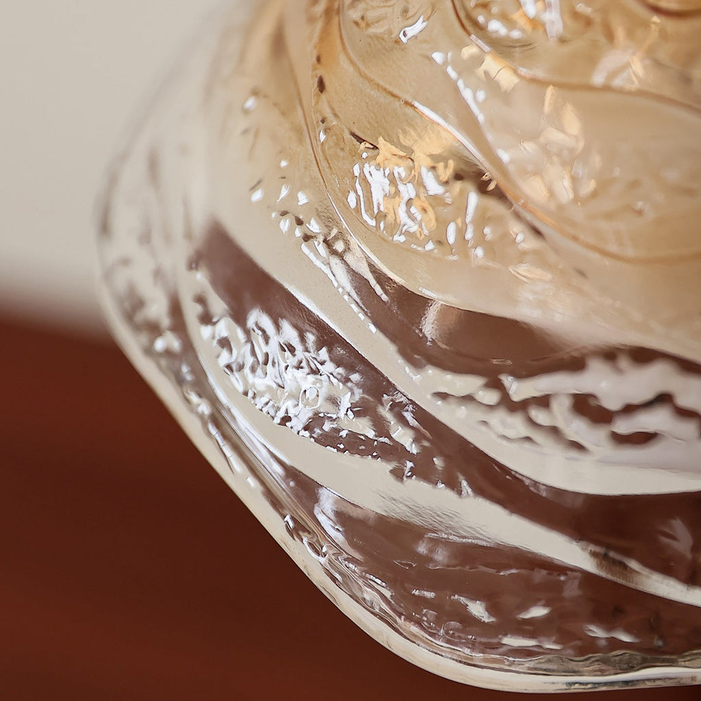 Auden Rippled Amber Glass Pendant Light