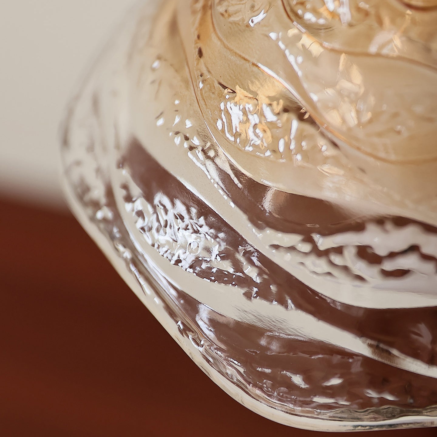 Auden Rippled Amber Glass Pendant Light