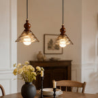 Auden Rippled Amber Glass Pendant Light