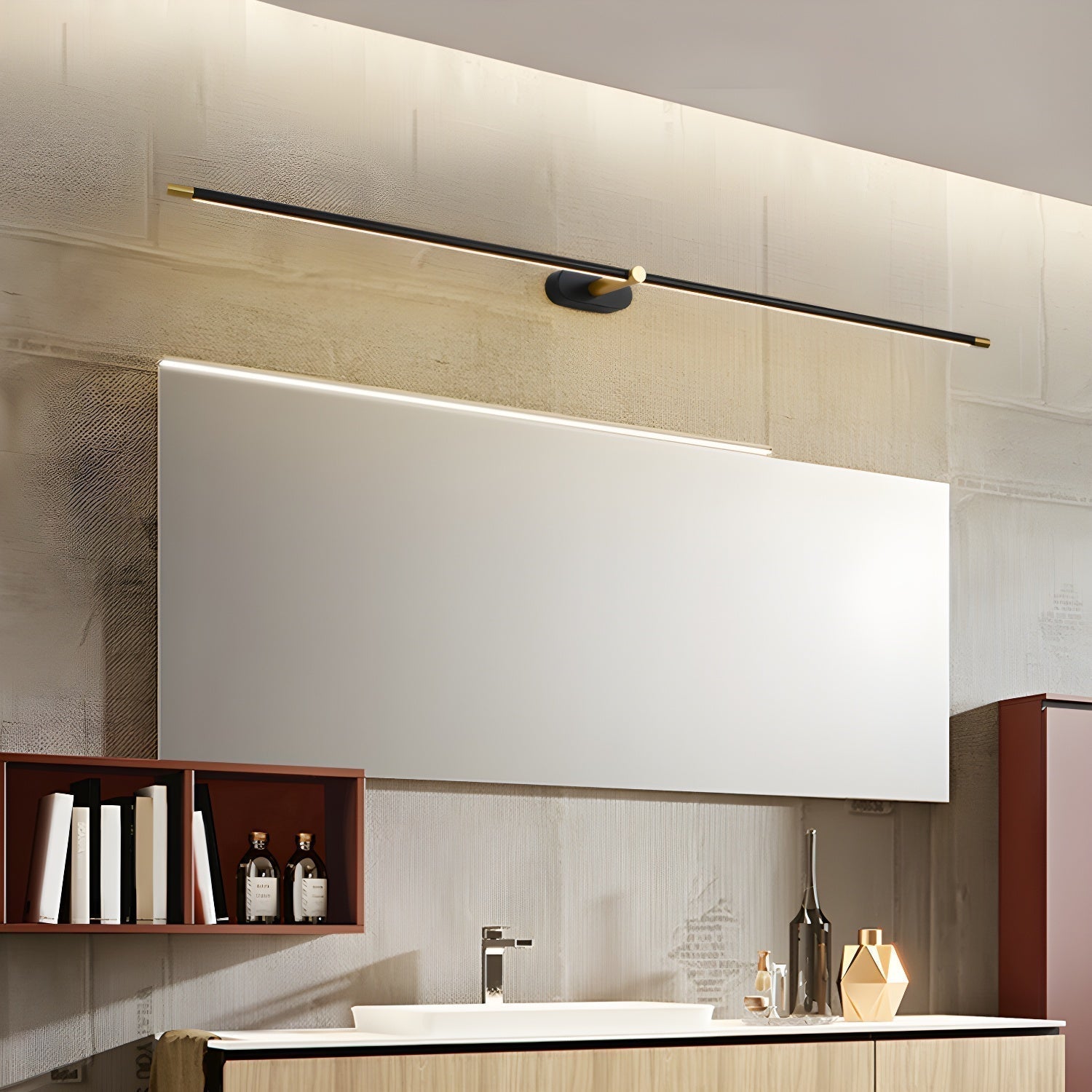 Auralin: Minimalistic Rechargeable LED Wall Light – Wireless Lamp for Bathroom & Living Room