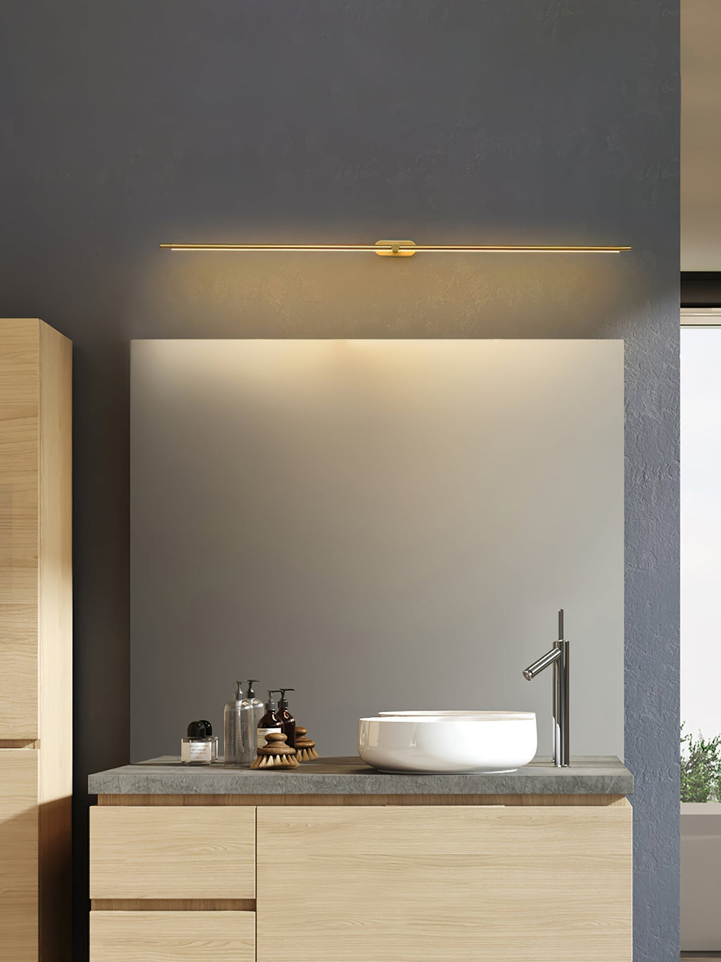 Auralin: Minimalistic Rechargeable LED Wall Light – Wireless Lamp for Bathroom & Living Room